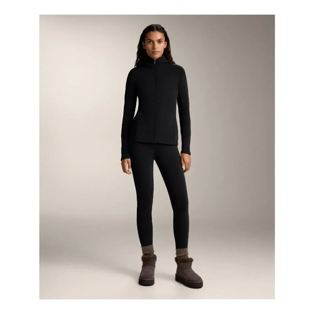 Oysho Womens Leggings Medium Black Ankle High Rise Super Extra Warm Seamless NWT
